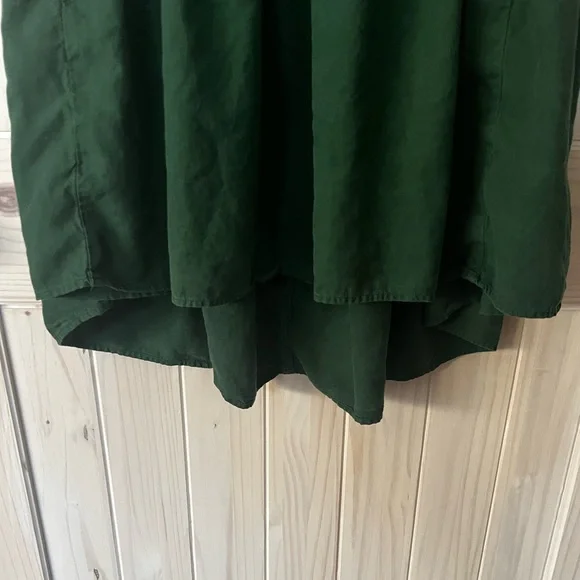 AERIE Linen Blend Braided Halter Hi Low Green Maxi Dress Large - Picture 7 of 11